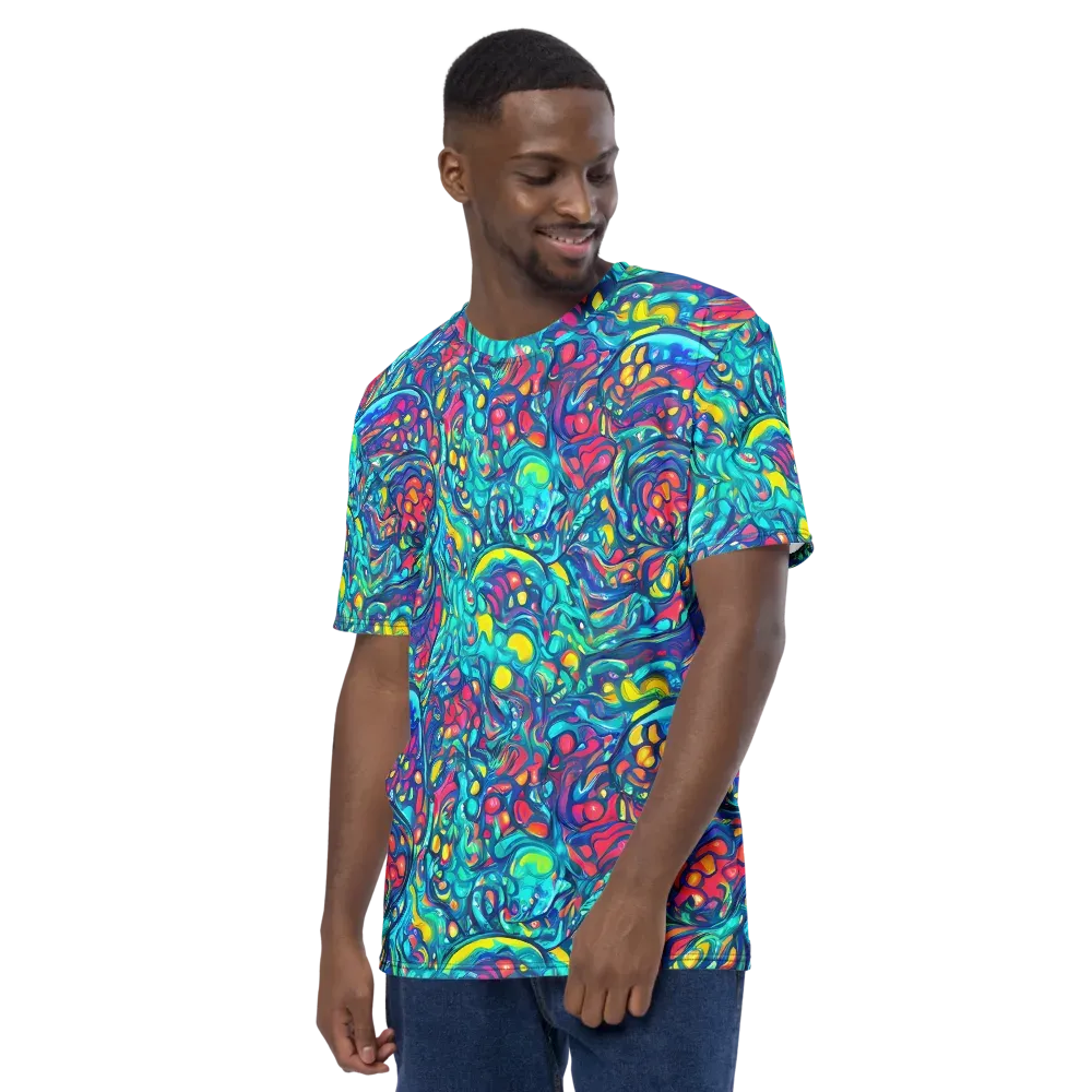 Turbulent Jewel on Men's Crew Neck T-Shirt — Left