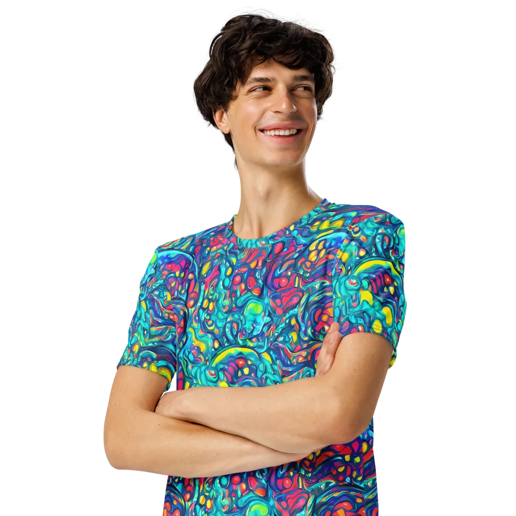 Turbulent Jewel on Men's Crew Neck T-Shirt — Left Front