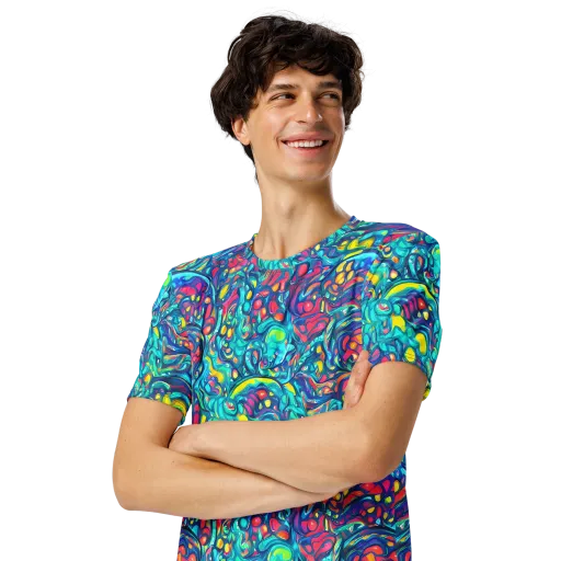 Turbulent Jewel on a Men's Crew Neck T-Shirt