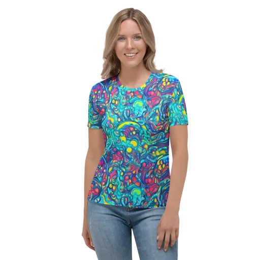 Turbulent Jewel on a Women's Crew Neck T-Shirt