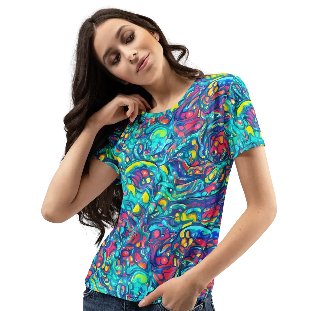 Turbulent Jewel on Women's Crew Neck T-Shirt — Left Front