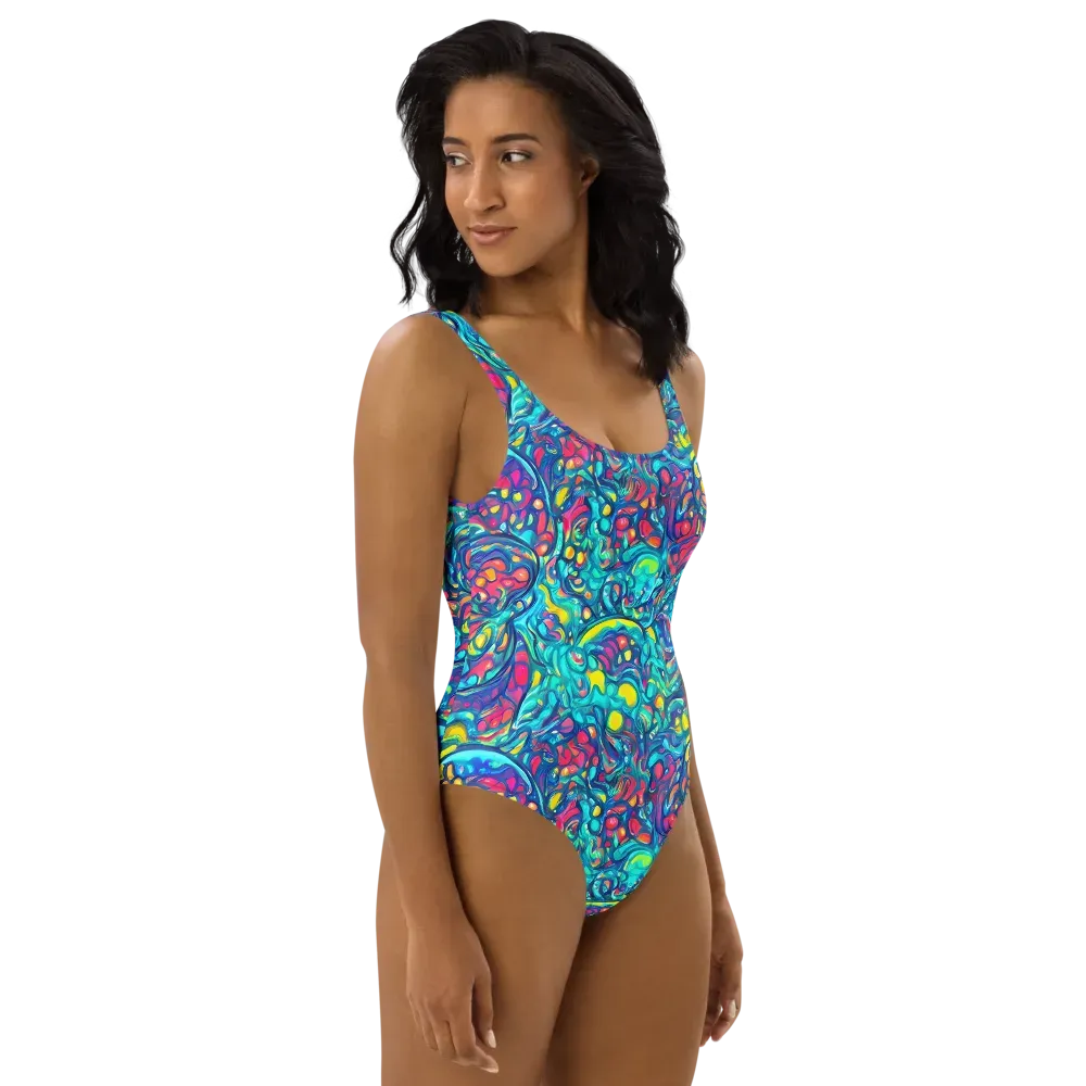 Turbulent Jewel on One-Piece Swimsuit — Right