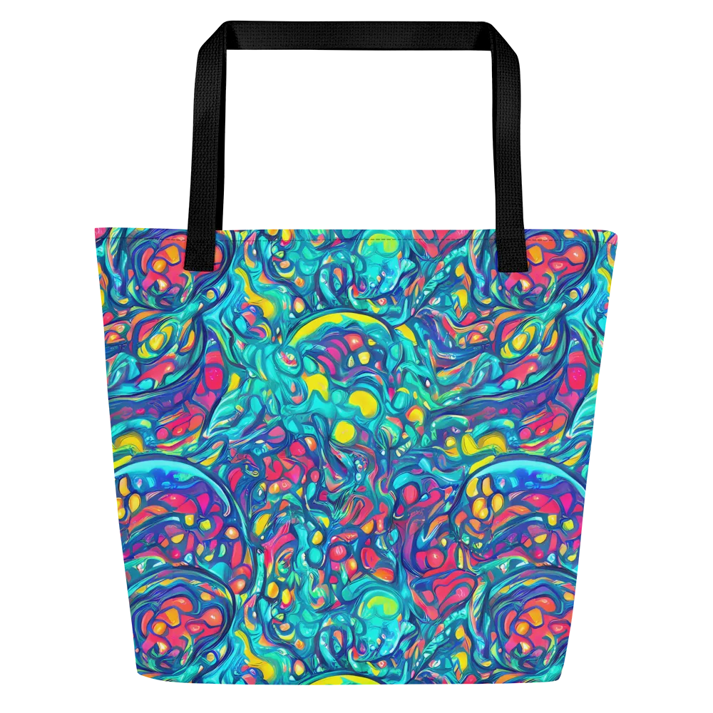 Turbulent Jewel on Large Tote Bag W/ Pocket — Front