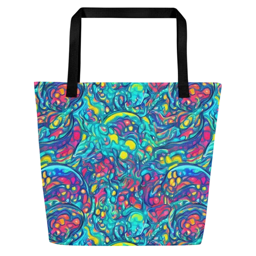 Turbulent Jewel on a Large Tote Bag W/ Pocket
