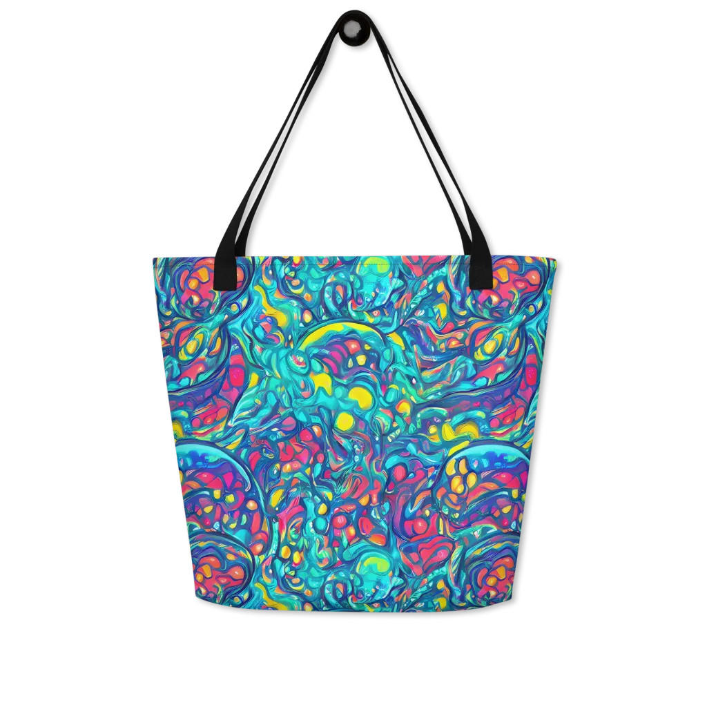 Turbulent Jewel on Large Tote Bag W/ Pocket — Front