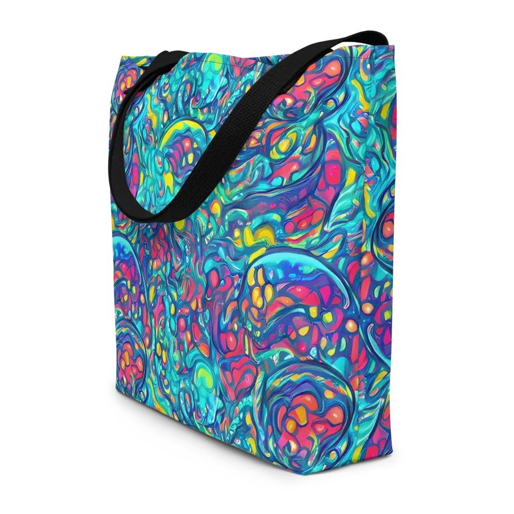 Turbulent Jewel on Large Tote Bag W/ Pocket — Front