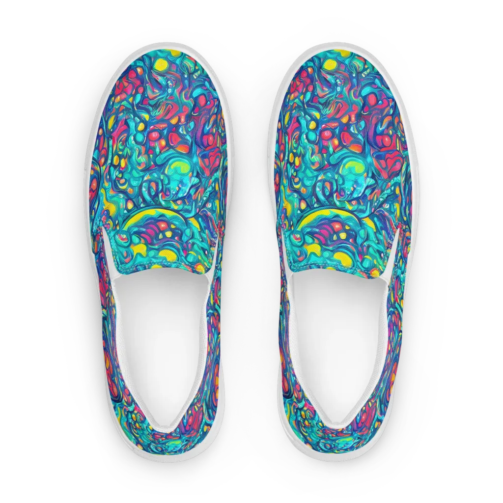 Turbulent Jewel on Women's Slip-On Canvas Shoes — Front