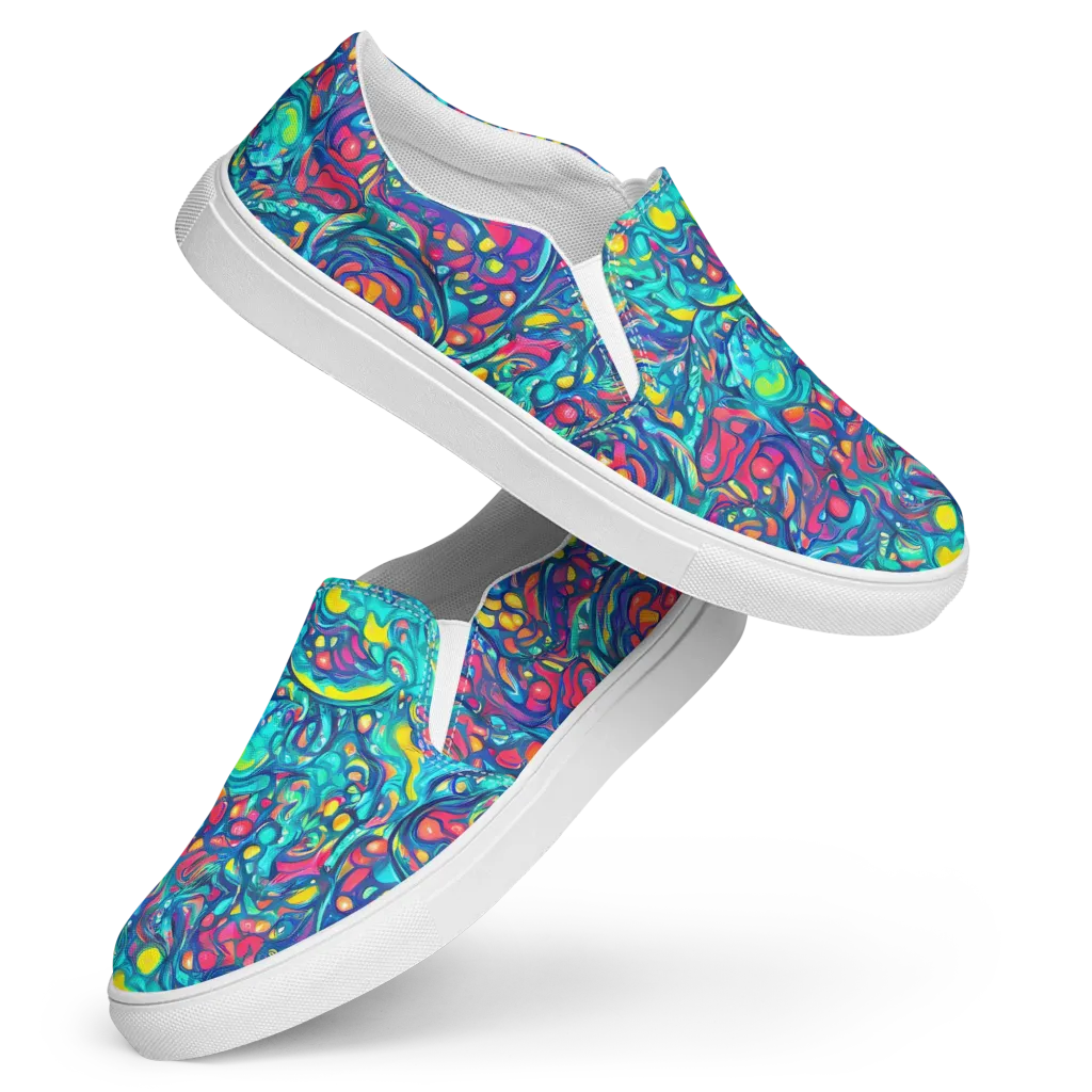 Turbulent Jewel on Women's Slip-On Canvas Shoes — Front