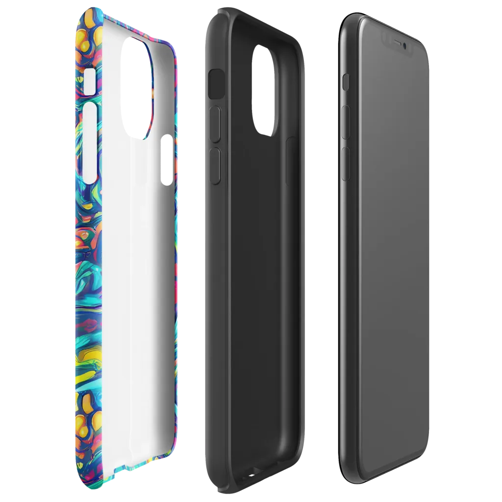 Turbulent Jewel on Tough Case for iPhone® — Right