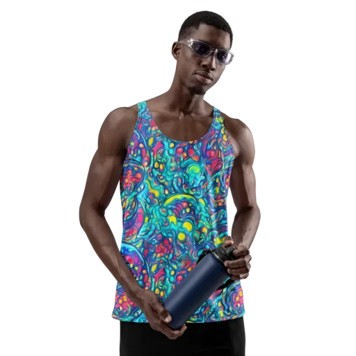 Turbulent Jewel on a Men's Tank Top