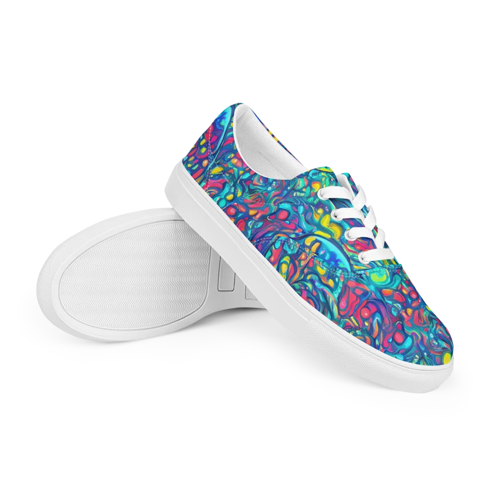 Turbulent Jewel on Men's Lace-Up Canvas Shoes — Right Front