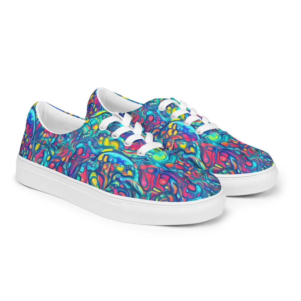 Turbulent Jewel on Men's Lace-Up Canvas Shoes — Right Front