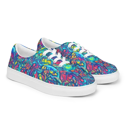 Turbulent Jewel on a Men's Lace-Up Canvas Shoes