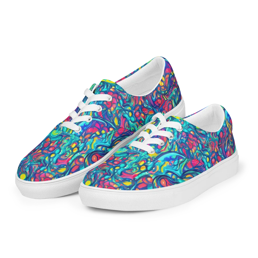 Turbulent Jewel on Men's Lace-Up Canvas Shoes — Left Front