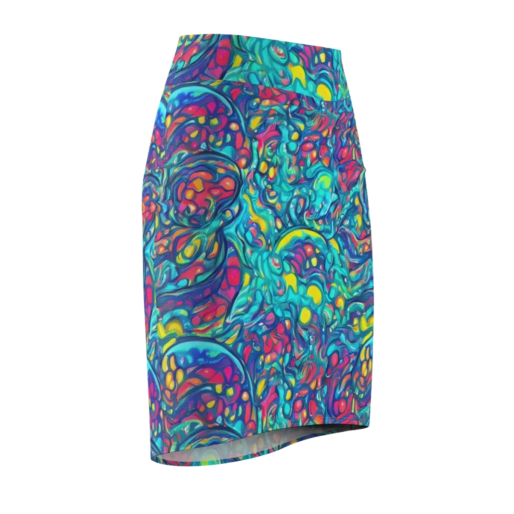 Turbulent Jewel on Pencil Skirt — Front Side
