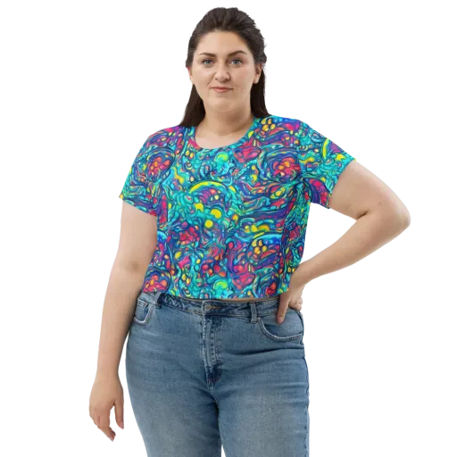 Turbulent Jewel on a Crop Tee