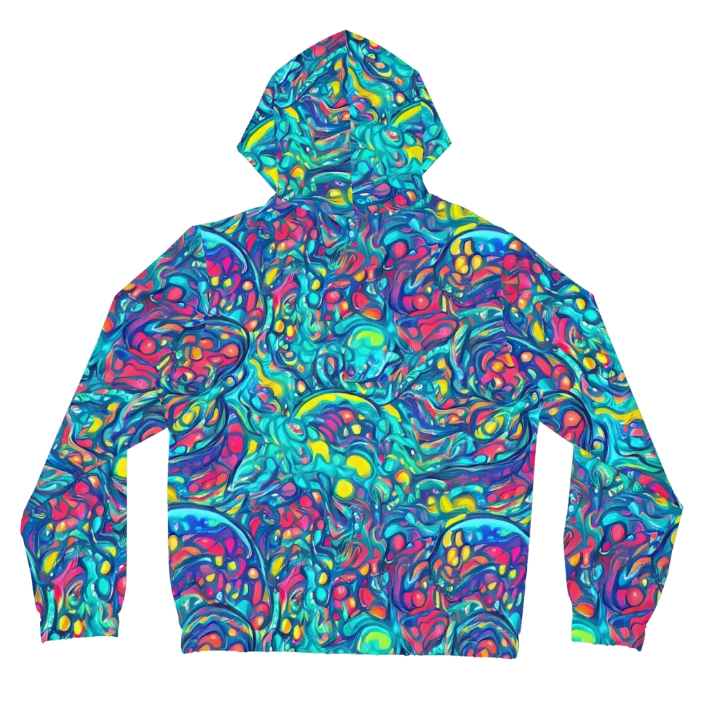 Turbulent Jewel on Women's Full-Zip Hoodie — Back