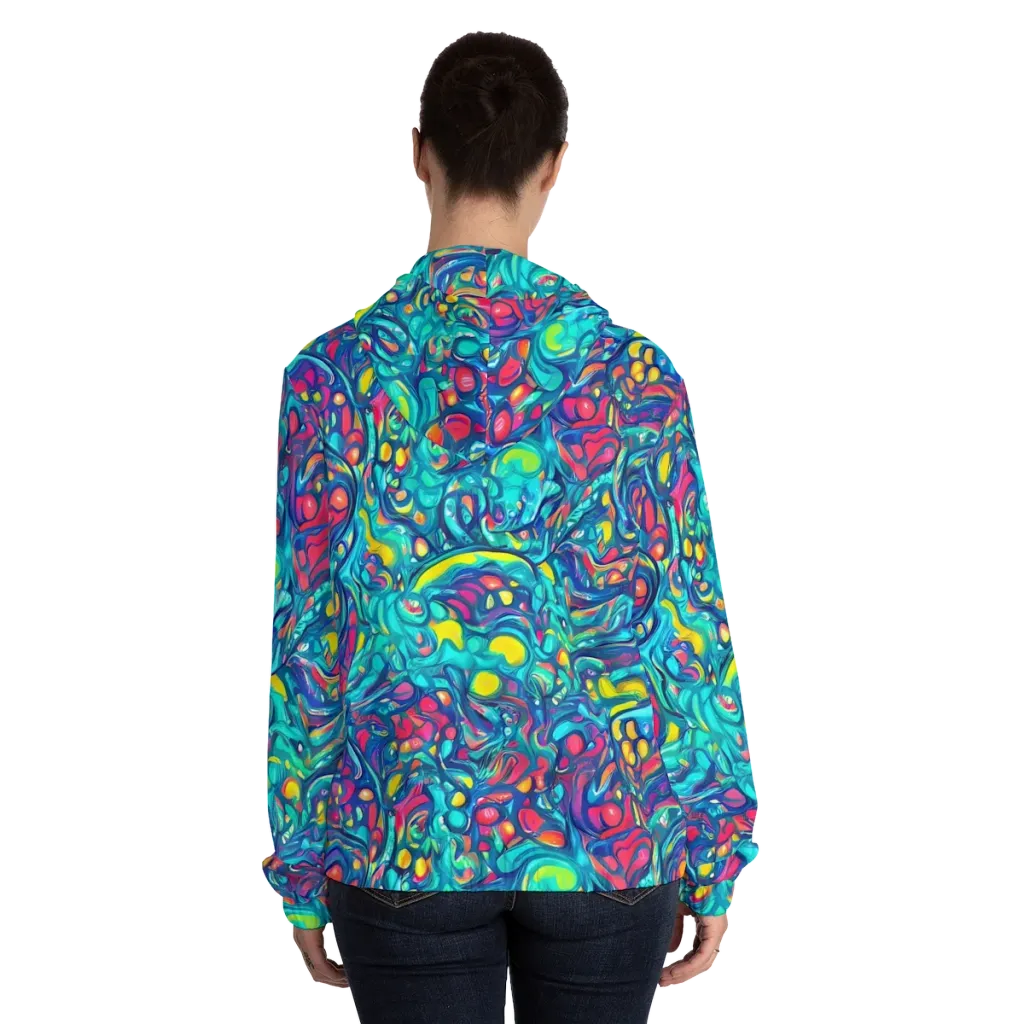 Turbulent Jewel on Women's Full-Zip Hoodie — Back On Person