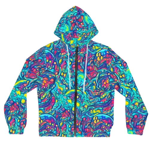 Turbulent Jewel on a Women's Full-Zip Hoodie