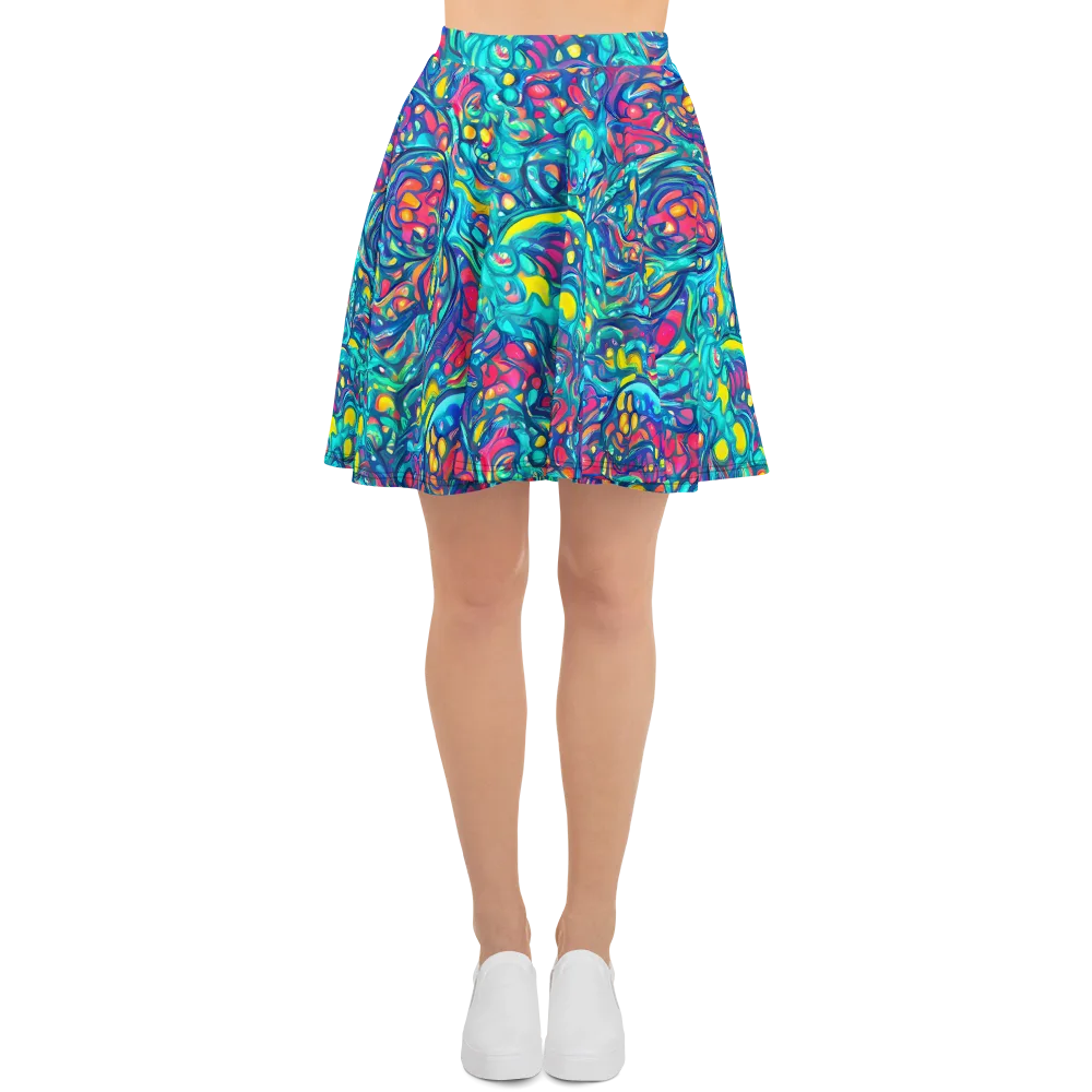 Turbulent Jewel on Skater Skirt — Front