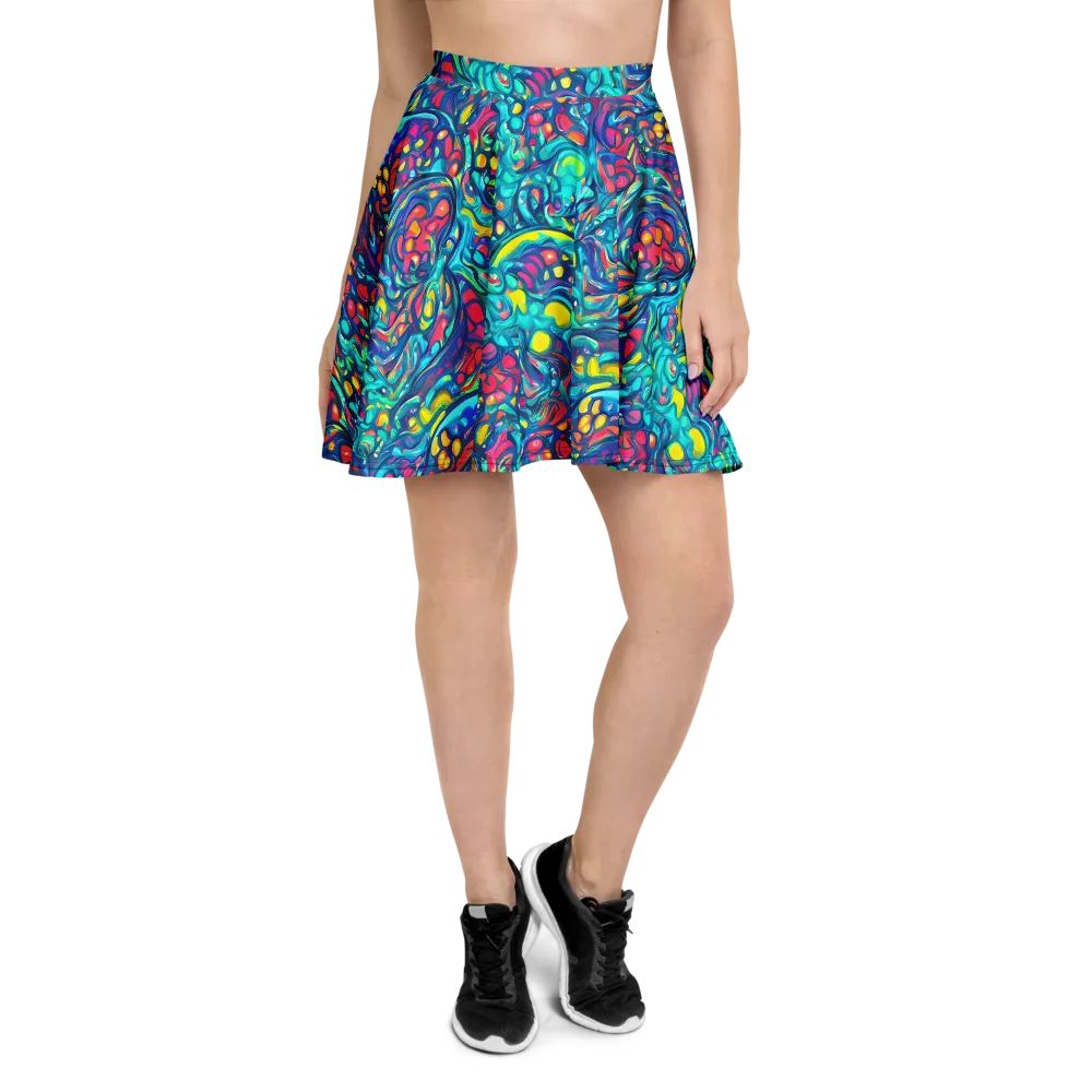 Turbulent Jewel on Skater Skirt — Front