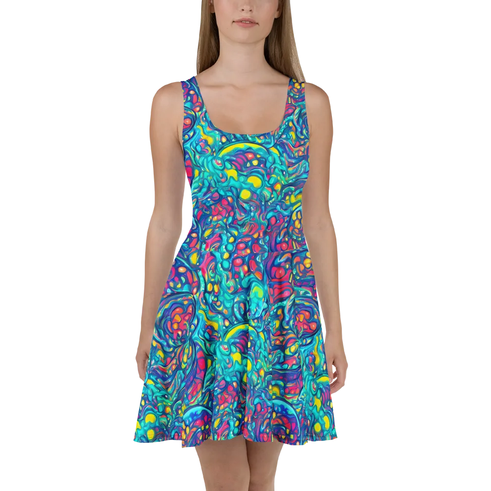 Turbulent Jewel on Skater Dress — Front