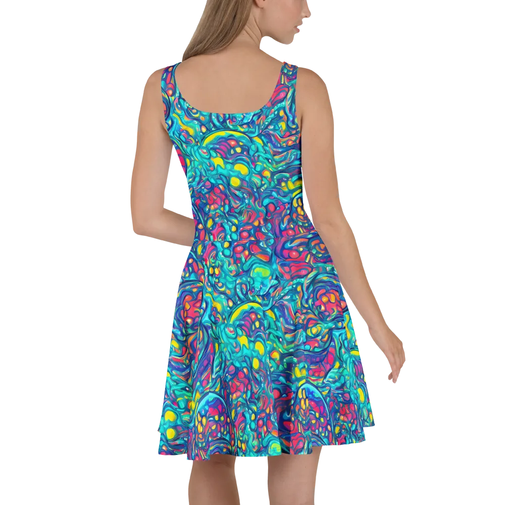 Turbulent Jewel on Skater Dress — Back