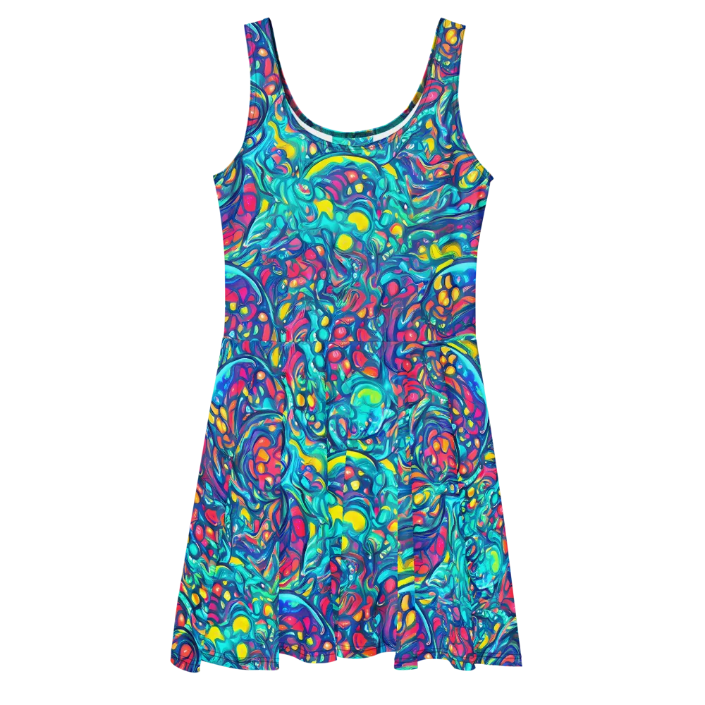 Turbulent Jewel on Skater Dress — Front