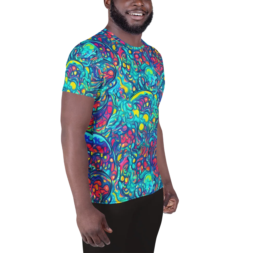 Turbulent Jewel on Men's Athletic T-Shirt — Right