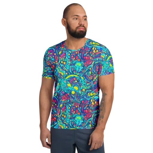 Turbulent Jewel on a Men's Athletic T-Shirt