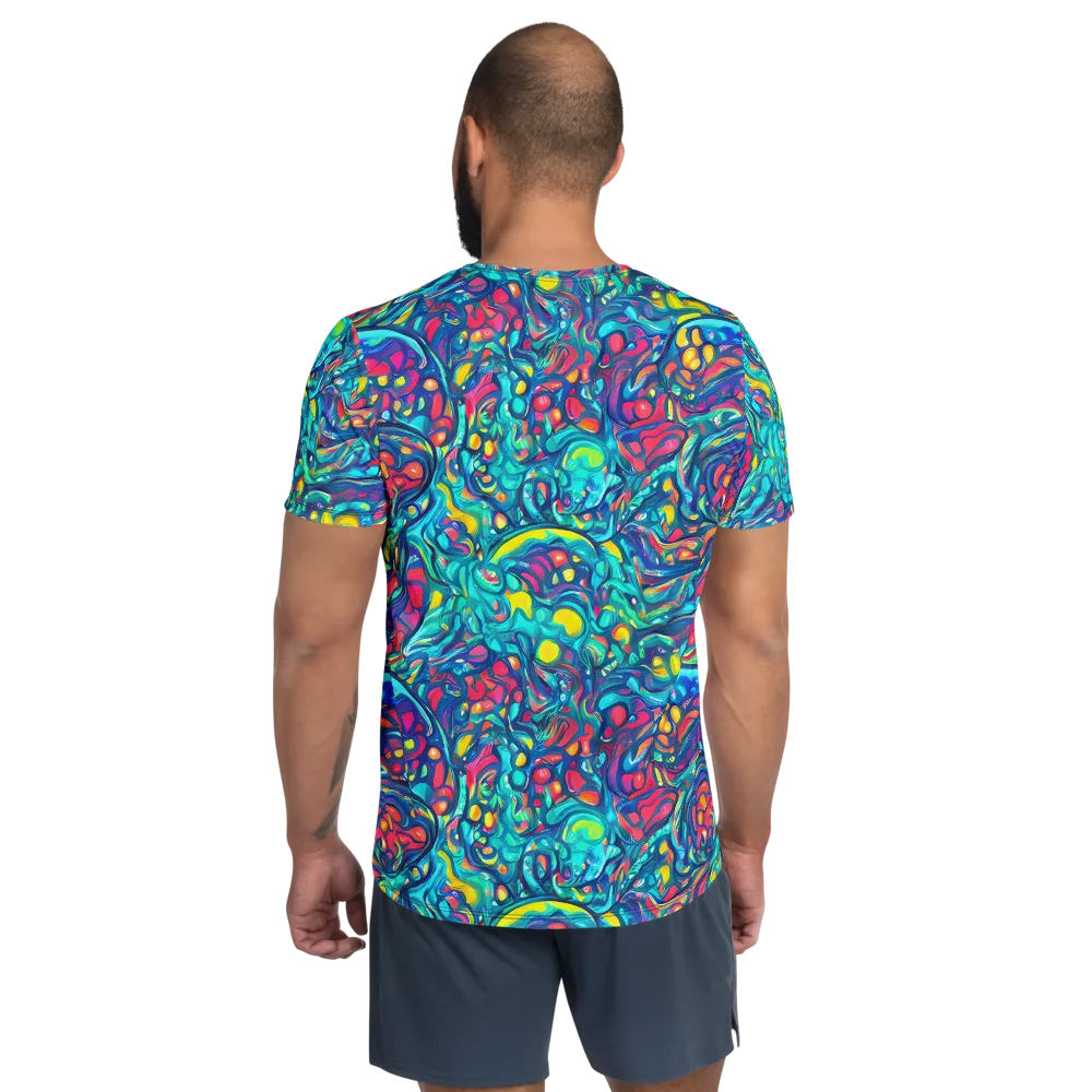 Turbulent Jewel on Men's Athletic T-Shirt — Back