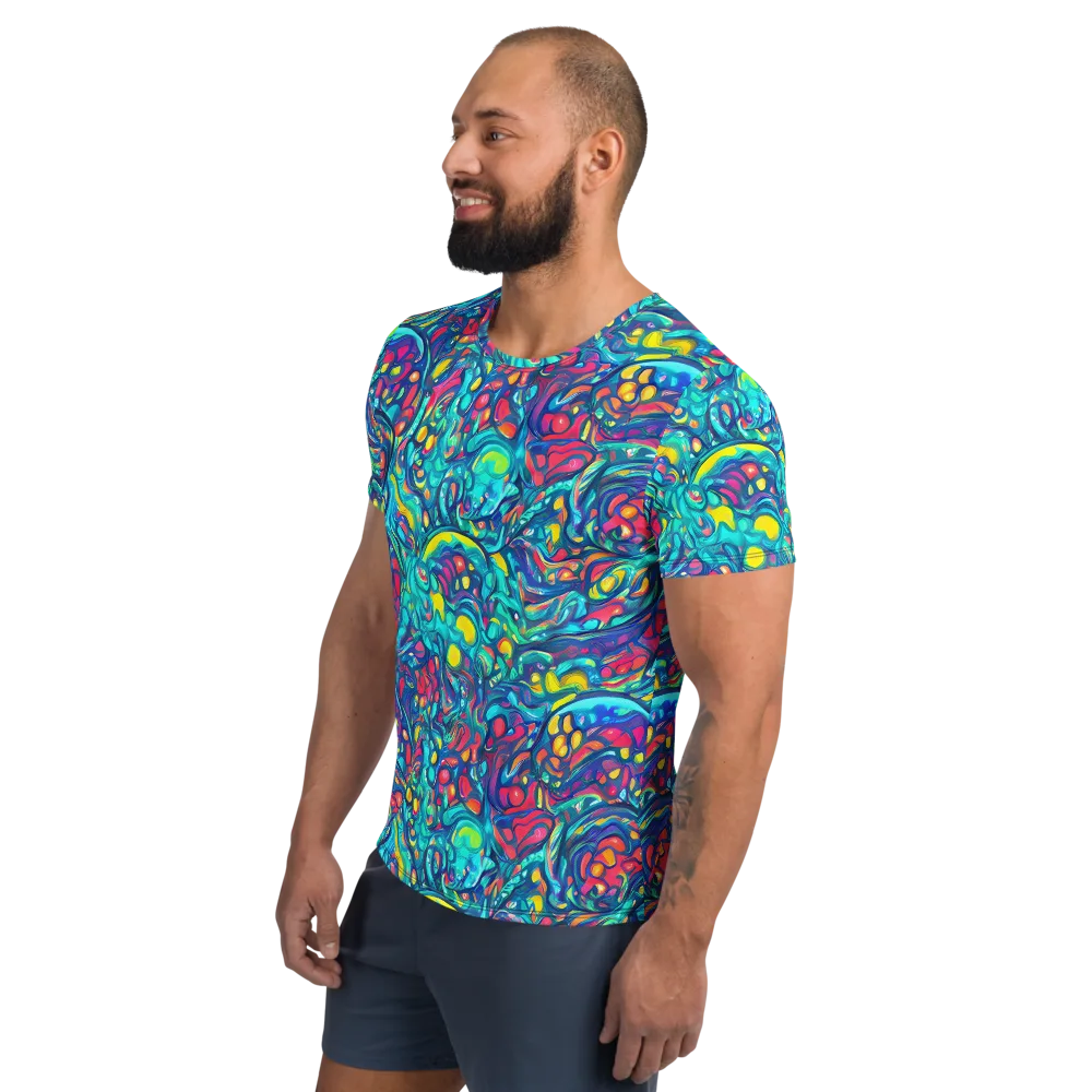 Turbulent Jewel on Men's Athletic T-Shirt — Left