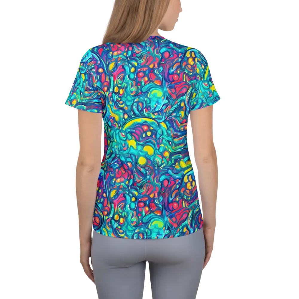Turbulent Jewel on Women's Athletic T-Shirt — Back