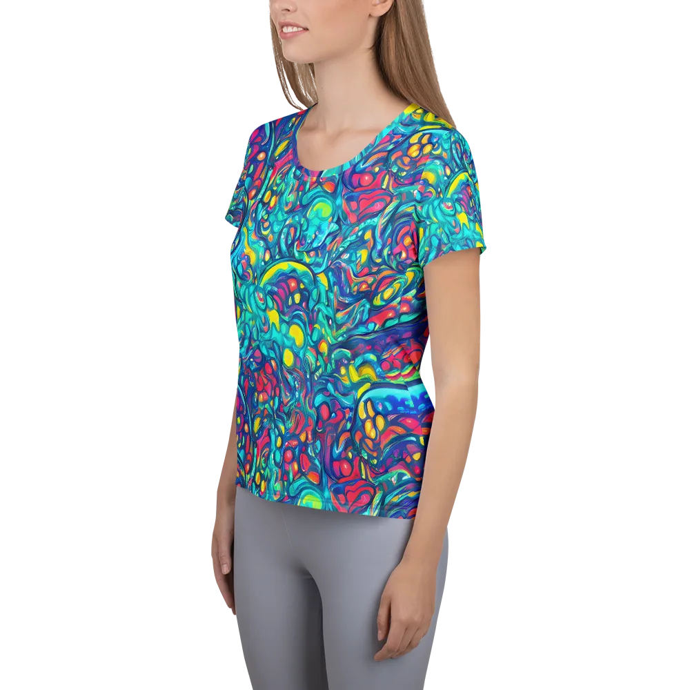 Turbulent Jewel on Women's Athletic T-Shirt — Left