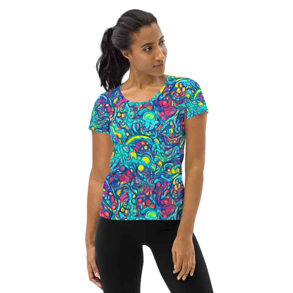 Turbulent Jewel on Women's Athletic T-Shirt — Front