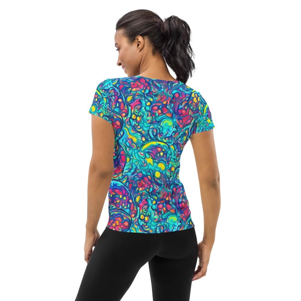 Turbulent Jewel on Women's Athletic T-Shirt — Back