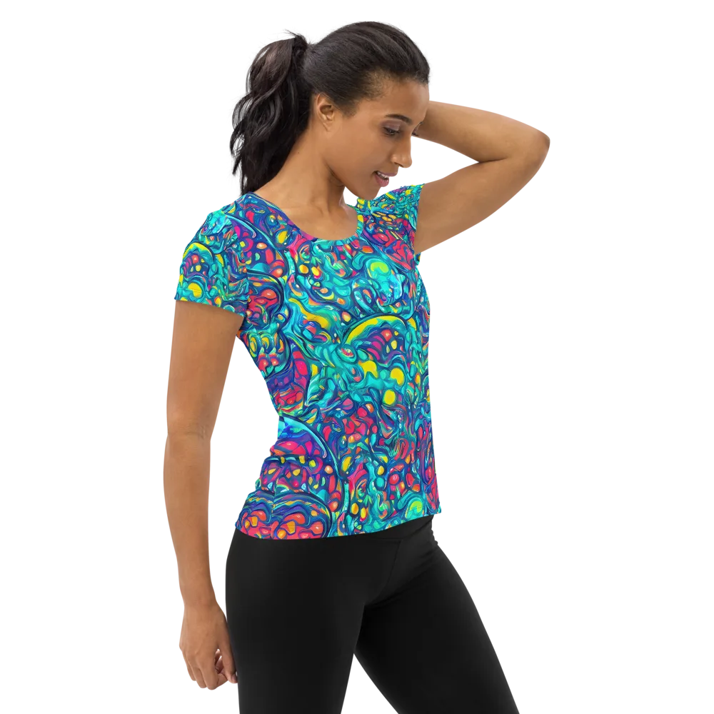 Turbulent Jewel on Women's Athletic T-Shirt — Right