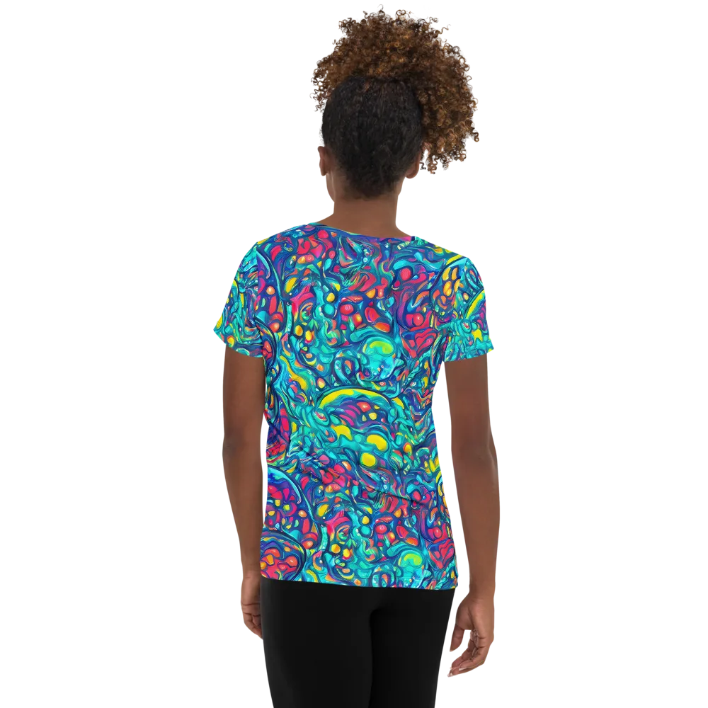 Turbulent Jewel on Women's Athletic T-Shirt — Back