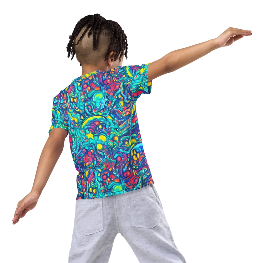 Turbulent Jewel on Kids Crew Neck T-Shirt — Back