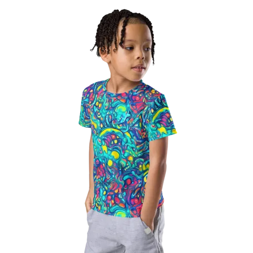 Turbulent Jewel on a Kids Crew Neck T-Shirt