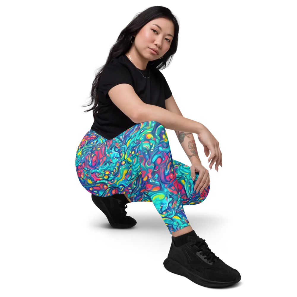 Turbulent Jewel on Leggings with Pockets — Right Front