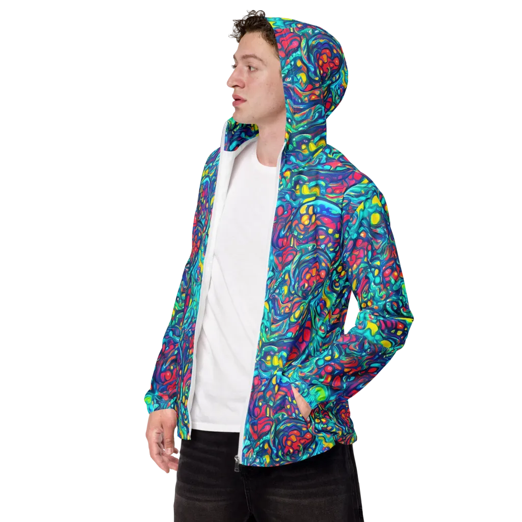 Turbulent Jewel on Men's Windbreaker — Left Front