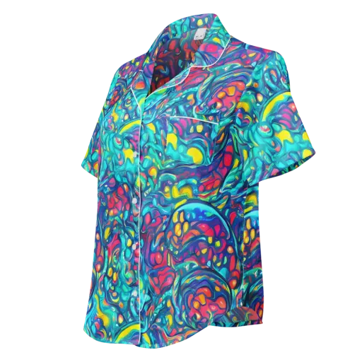 Turbulent Jewel on a Women's Short Sleeve Pajama Top
