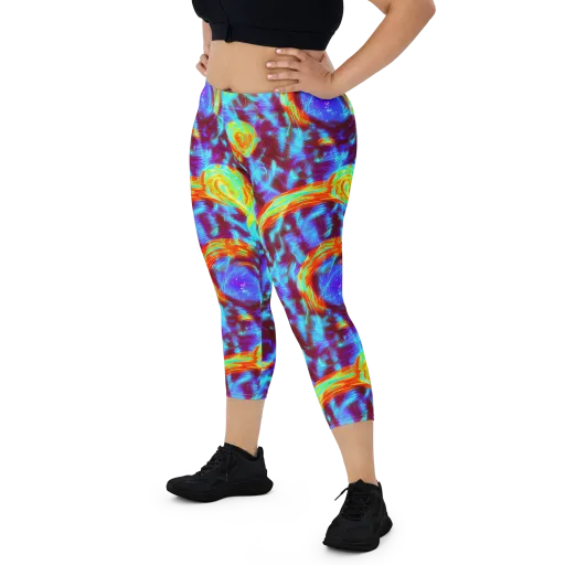 Cyan Fever on a Capri Leggings