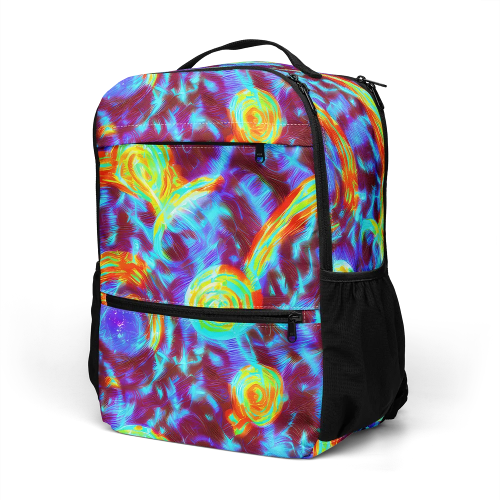 Cyan Fever on Utility Backpack — Left Front