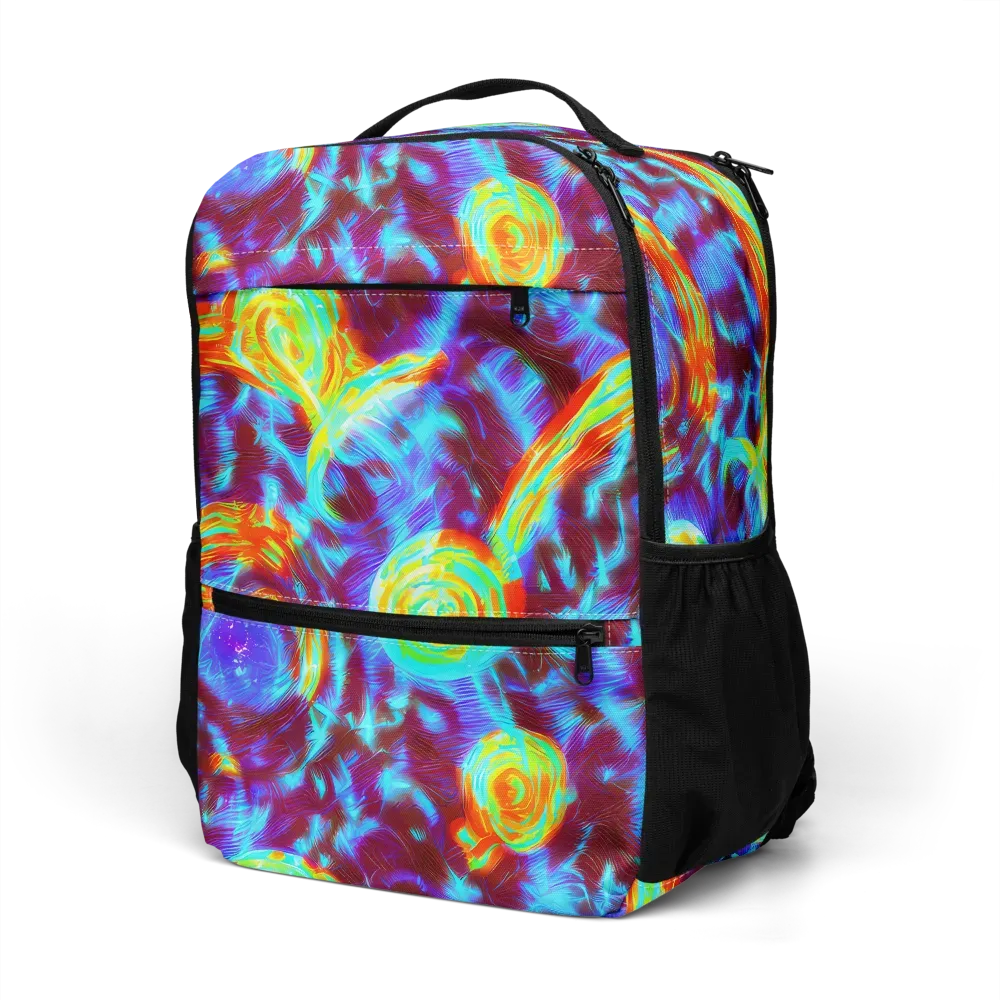Cyan Fever on Utility Backpack — Left Front