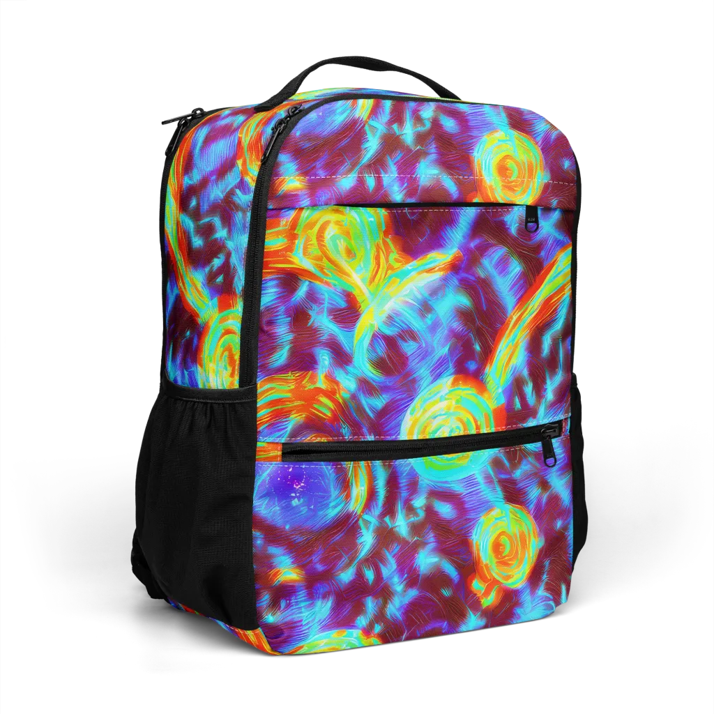 Cyan Fever on Utility Backpack — Right Front