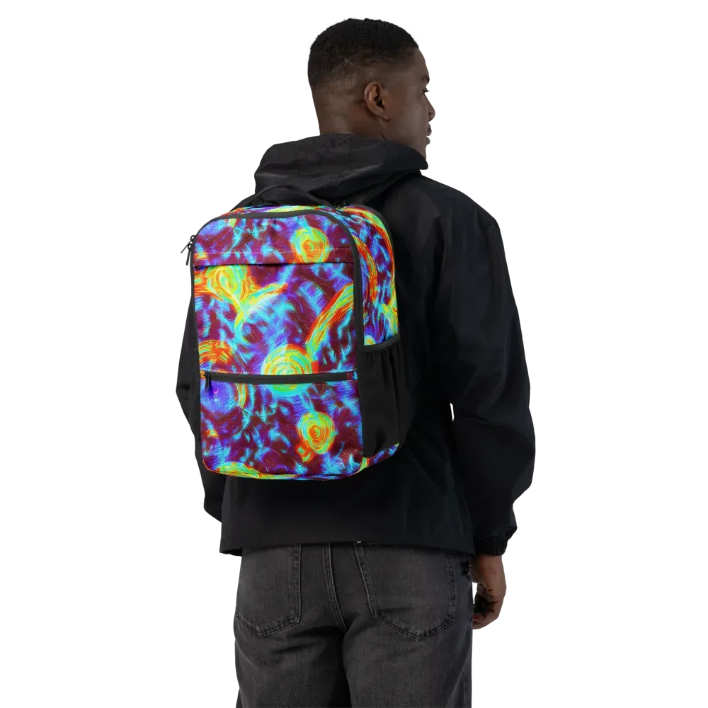 Cyan Fever on Utility Backpack — Back