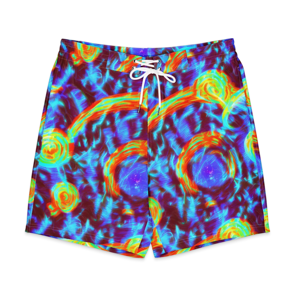 Cyan Fever on Men's Board Shorts — Front