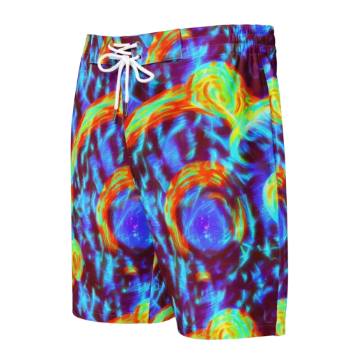 Cyan Fever on a Men's Board Shorts
